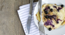 Blueberry pancakes met yoghurt en citroen