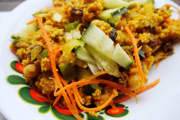 Groen zonder poen: curry couscous met kikkererwten