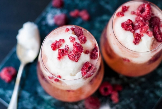 Pink Prosecco Float