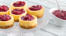 Mini cheesecakes met cranberry 