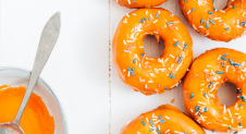 Oranje donuts voor koningsdag