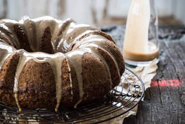 Pompoentulband met maple syrup icing