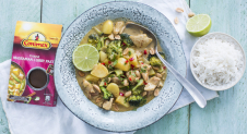 Thaise Massaman curry met kip en broccoli