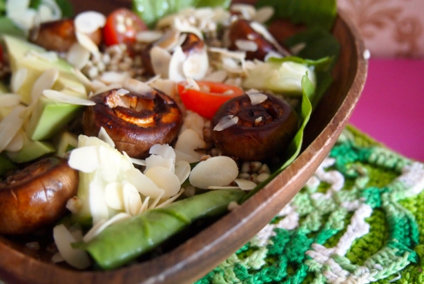 Recept: Salade met boekweit en gemarineerde champignons
