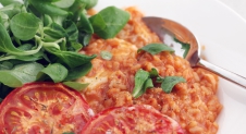 Risotto met tomaat en mozzarella