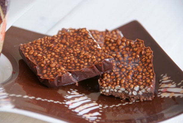 Homemade chocolade met Quinoa pops
