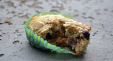Healthy muffins met blauwe bessen
