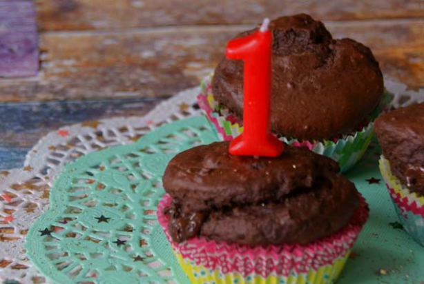 Banaan-chocolade cupcakes || Eat.Run.Love. 1 jaar!