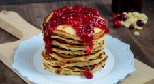 Cranberry witte chocolade pancakes