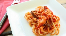 Spaghetti met Portugese garnalen