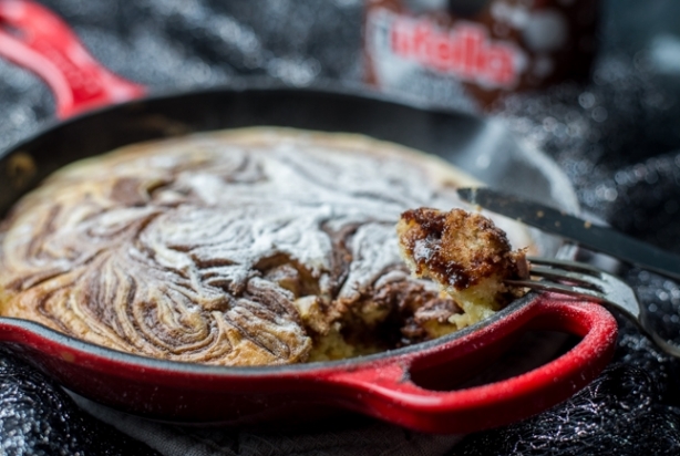 Kerstontbijt: Nutella-pannenkoek uit de oven